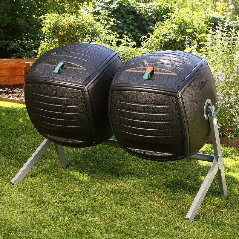 Lifetime Double Bin 189.3L Compost Tumbler & Reviews Wayfair.co.uk